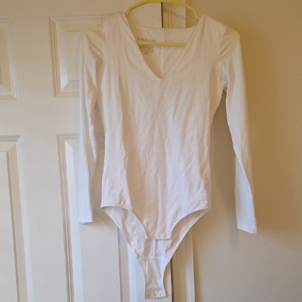 Everlane Classic White Women Bodysuit